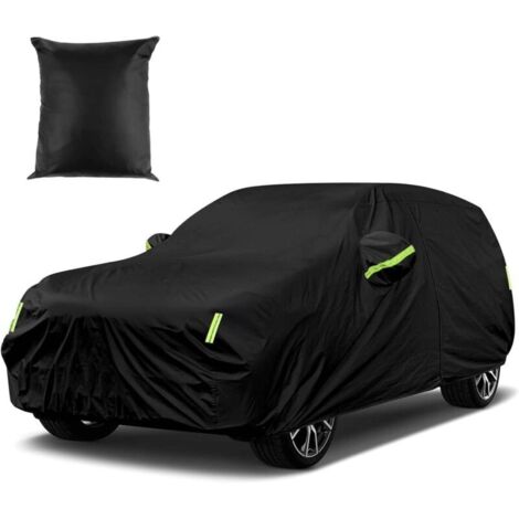 Bâche pour voiture SUV imperméable 480 x 175 x 150 cm – Tissu enduit d'argent – Protection contre neige et UV – Sangles de serrage