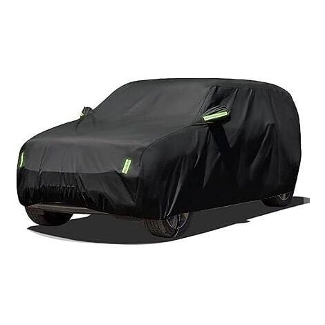 L&H-CFCAHL Bâche pour Voiture SUV Impermeable 480 x 175 x 150cm Noir housse de voiture exterieur protection contre la neige protection solaire protection UV, taille universelle pour SUV, bache voiture YL