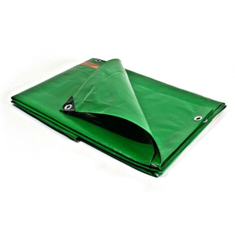 Bâche pro 250 g/m² TECPLAST - vert - 6 x 10 m - BA2506X10