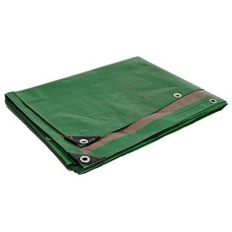 Bâche pro 250 g/m² TECPLAST - vert - 8 x 12 m - BA2508X12