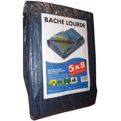BACHE PRO RENFORCEE 5X8M 140GRS/M² CORDERIE TOURNONAISE - 64/0118