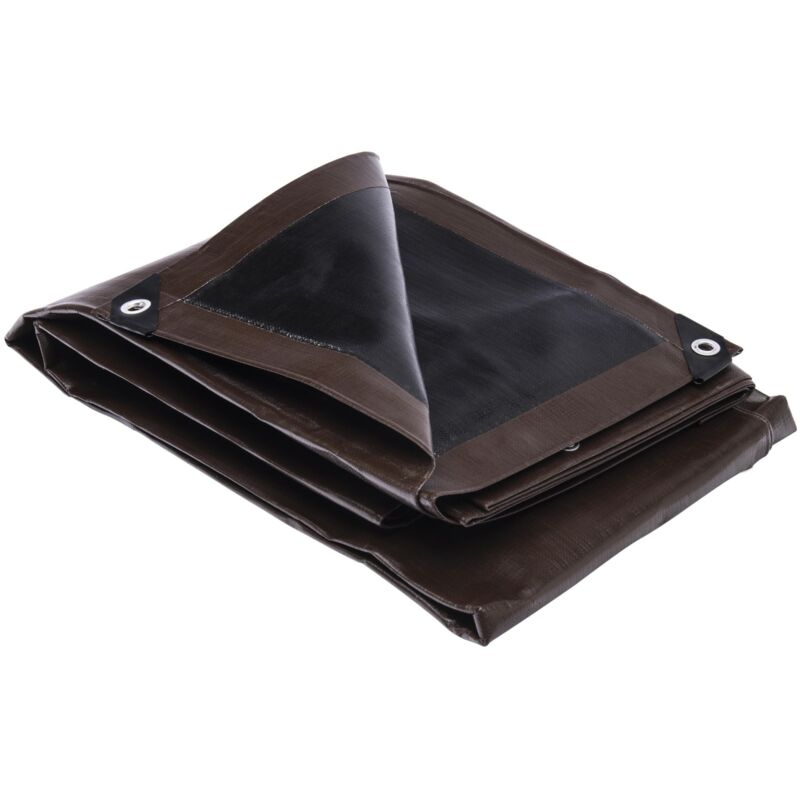Werka Pro - Bâche professionnelle marron 350g/m2 4 x 5 m