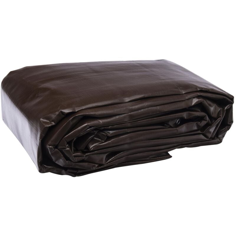 Werka Pro - Bâche professionnelle marron 350g/m2 6 x 10 m