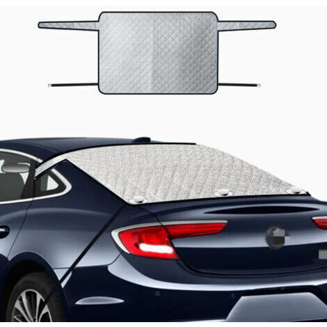 Bâche Protection Pare Brise Arrière Voiture, Couverture Pare-Brise Voiture Hiver, Bache Pare Brise Protection pour Neige, Glace, Gel, poussière, Rayons UV et Soleil, Universelle pour Voitures