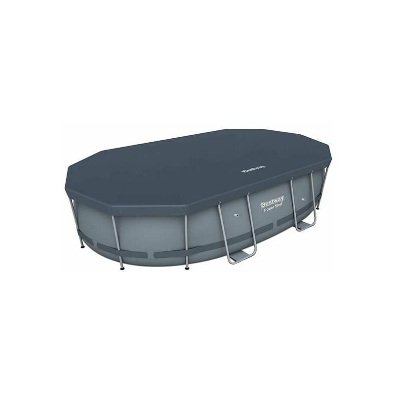 Bestway - Bâche ronde ou ovale pour piscine Power Steel Ovale 427 x 250 cm
