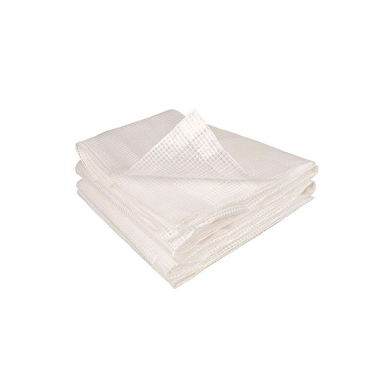 Bâche serre tunnel relevable blanche 3x6m