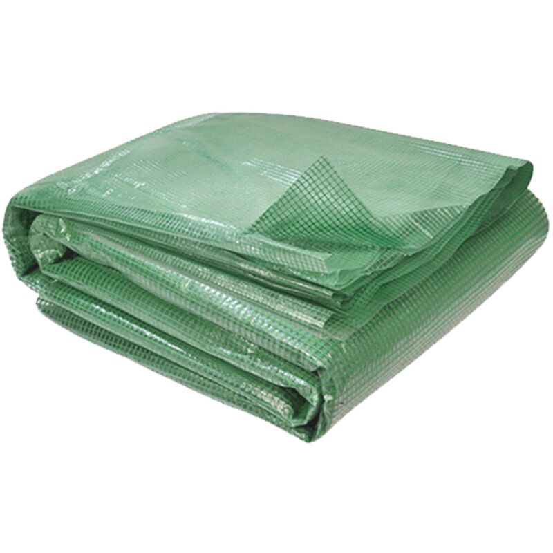 Bâche de rechange 130 gr/m² pour serre 12m² verte 4 saisons zebra