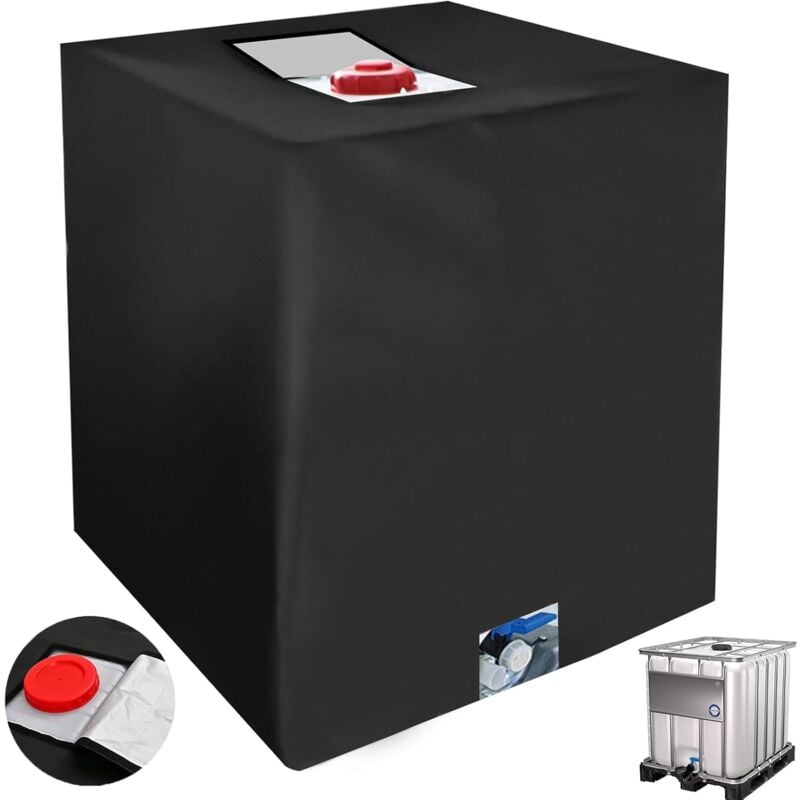 Treetalk - Bâche Réservoir d'eau, Bache pour Cuve 300L ibc, Anti-UV Couverture Container Réservoir ibc, Housse de Protection pour Cuve avec Fermeture