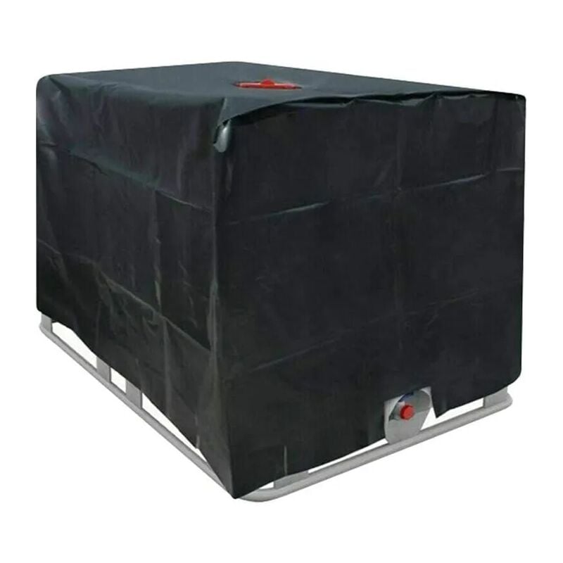 Bache Réservoir d'eau IBC 1000 L Couverture Container Citerne Eau Pluie avec Fermeture éclair Coupe-Vent Anti-UV Résistant