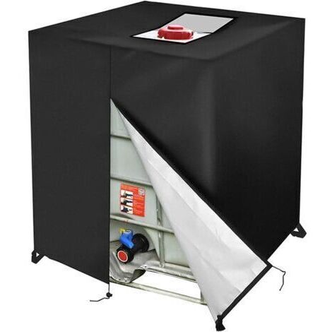 Bâche Réservoir d'eau IBC, 300L Couverture Container Citerne Eau Pluie, Couverture De Réservoir De Stockage d'eau, Tissu IBC Fourre-Tout Couverture pour Conteneur, 81×61×100cm
