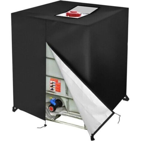 Bâche Réservoir d'eau IBC, 300L Couverture Container Citerne Eau Pluie, Couverture De Réservoir De Stockage d'eau, Tissu IBC Fourre-Tout Couverture pour Conteneur, 81×61×100cm