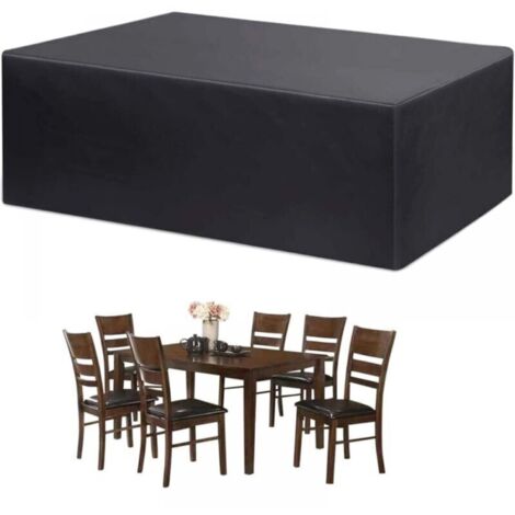 Bache Salon de Jardin, Housse Table de Jardin, Bache de Protection, Housse de Protection Salon de Jardin, Protection extérieure résistante imperméable de Meubles 210D Oxford (170x94x70cm)