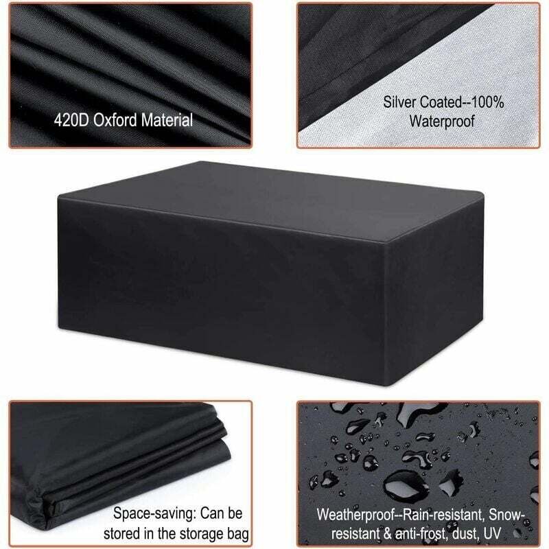 Bache Salon de Jardin, Housse Table de Jardin, Bache de Protection, Housse de Protection Salon de Jardin, Protection extérieure résistante