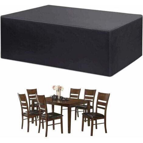 Bache Salon de Jardin, Housse Table de Jardin, Bache de Protection, Housse de Protection Salon de Jardin, Protection extérieure résistante imperméable de Meubles 420D Oxford (180x120x74cm)