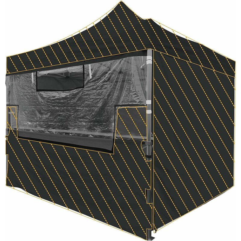 Écran transparent/Bâche séparative de protection en PVC pour Tente/Barnum pliante LIGHT 30mm 3x3m Stand/Buvette/Réception/Marché, 100% imperméable &