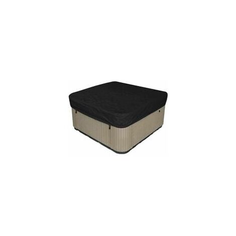 Bâche solaire carrée pour piscine, avec cordon élastique, imperméable, pour spa, protection extérieure, noire, 218 x 218 x 30 cm