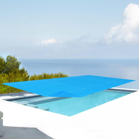 Bâche Solaire de Piscine à Bulles Polyéthylène 300 x 200 cm bleu [en.casa]