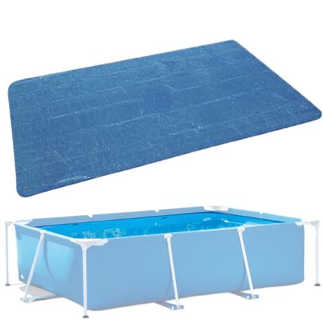 Bâche Solaire pour Piscine - 200x300cm Couverture Thermique a Bulle Piscine Rectangulaire, Couverture de Chauffe-Piscinen Solaire, Isolante et Pliable pour Piscines Hors-Sol Enterrées