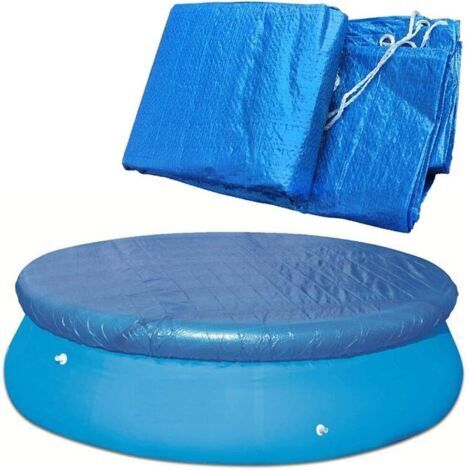 Bâche solaire pour piscine ronde 183 cm – Protection contre feuilles et poussière – Corde de maintien – Réduction évaporation 98%