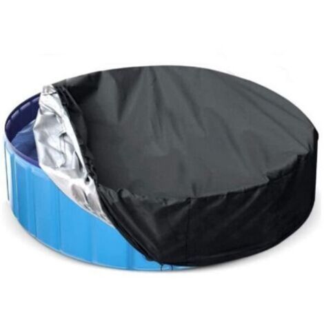 Bache Spa Gonflable, Couverture Piscine Ronde Imperméable Noir 210x90cm