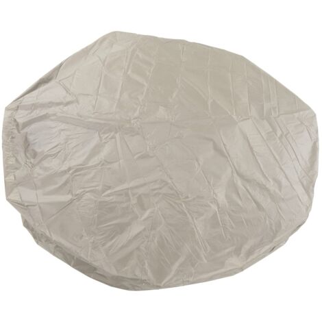 Bache Spa ImperméAble, Couverture Spa, Housse De Protection pour Bain à Remous Étanche à la poussière et aux UV Coupe Vent (Beige)