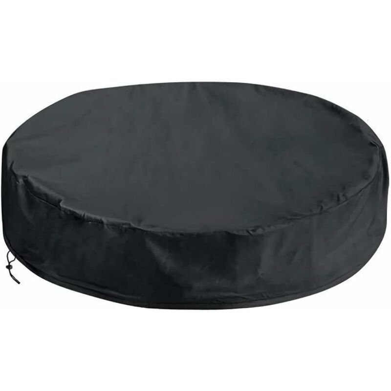 bache spa rond,Spa Couverture Rond,Housse de Baignoire Coupe-Vent résistante aux UV avec Cordon élastique à l'ourlet,Couverture De La Baignoire Spa à