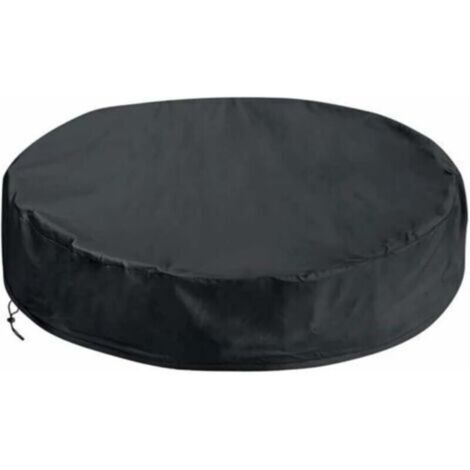 bache spa rond,Spa Couverture Rond,Housse de Baignoire Coupe-Vent résistante aux UV avec Cordon élastique à l'ourlet,Couverture De La Baignoire Spa à L'extéri (245×30CM)