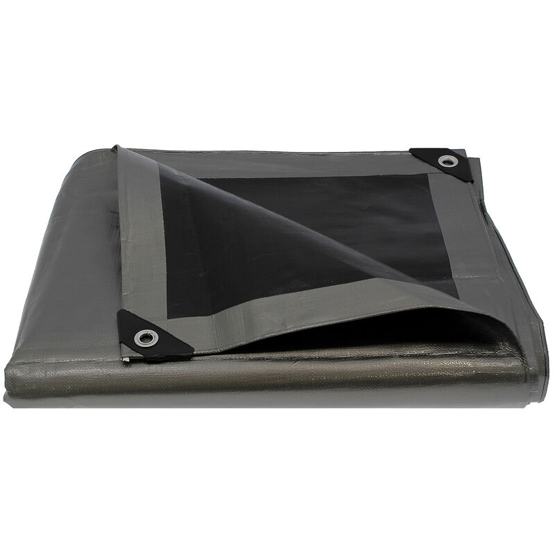 Gt Garden - Bâche spéciale bois grise ultra résistante - 260 g/m² - 2 x 8 mètres