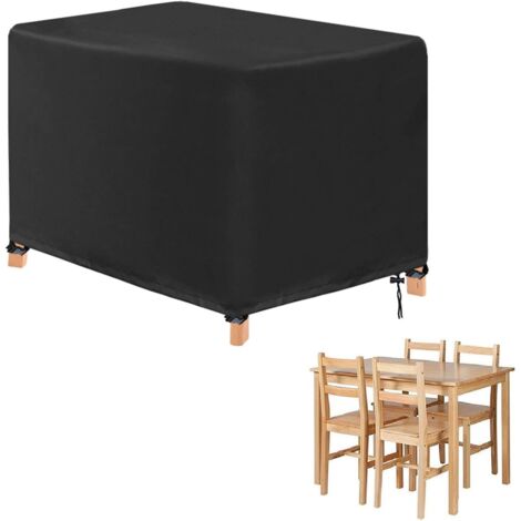 Bache Table de Jardin Ronde Housse pour Table de Jardin Imperméable Anti-UV Oxford Robuste Protection Table Extérieur Ø128X71CM
