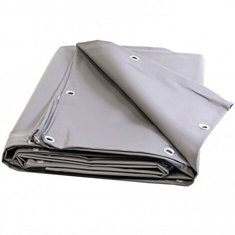 Bâche Toiture 2 x 3 m Grise 680 g/m2 PVC Haute qualité