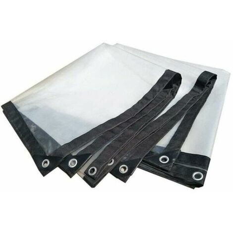 Bâche transparente 2x2 mètres, bâche extra résistante, bâche transparente pour serres