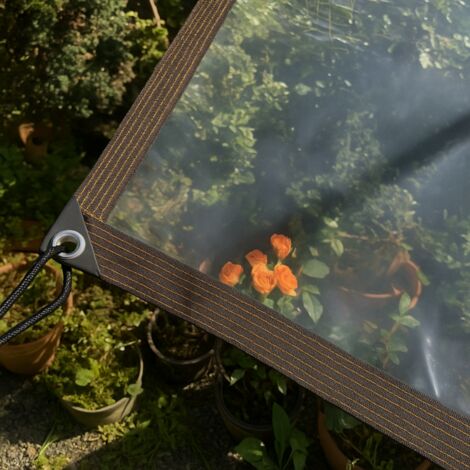 Bâche Imperméable Robuste 1 X 1.5m, 1.2 X 1.5m, 2 X 3m, 3 X 4m, 4 X 6m Bâche Transparente En Plastique Avec œillets, Feuille De Bâche Transparente En