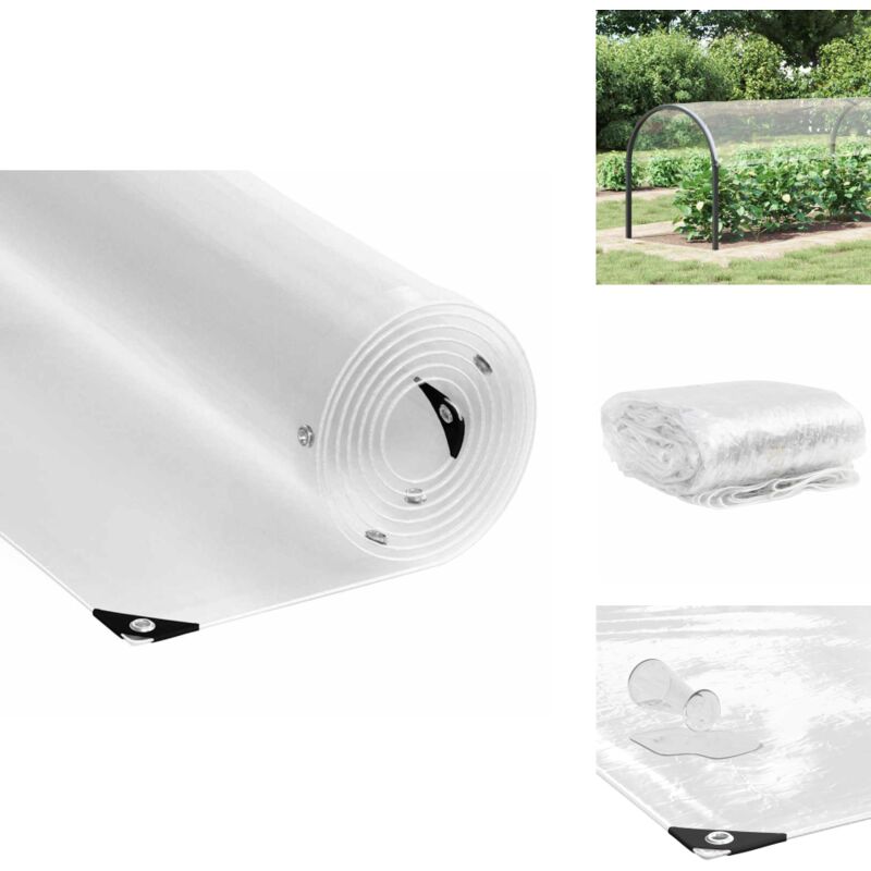 Vidaxl - Bâche transparente avec œillets 2x10 m pvc - Bâche Transparente - Bâches Transparentes - Bâche Claire - Bâche Transparente Robuste