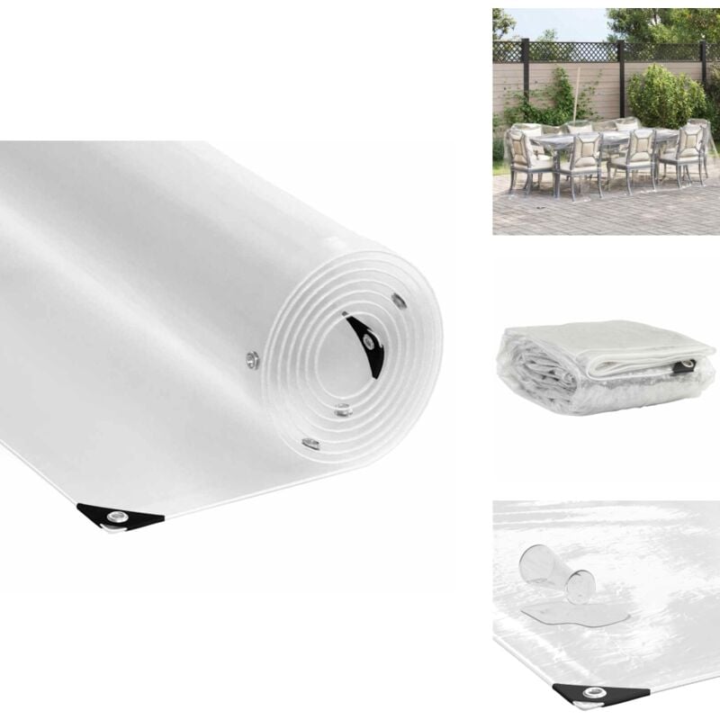 Vidaxl - Bâche transparente avec œillets 2x6 m pvc - Bâche Transparente - Bâches Transparentes - Bâche Claire - Bâche Transparente Robuste