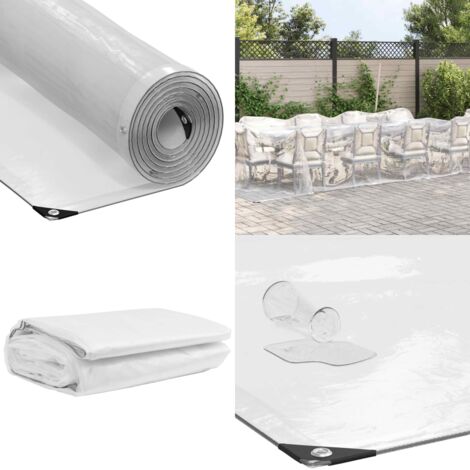 Bâche transparente avec œillets 3x10 m polyéthylène - Bâche extérieure - Bâche intérieure