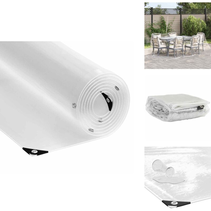 Bâche transparente avec œillets 3x4 m pvc - Bâche Transparente - Bâches Transparentes - Bâche Claire - Bâche Transparente Robuste