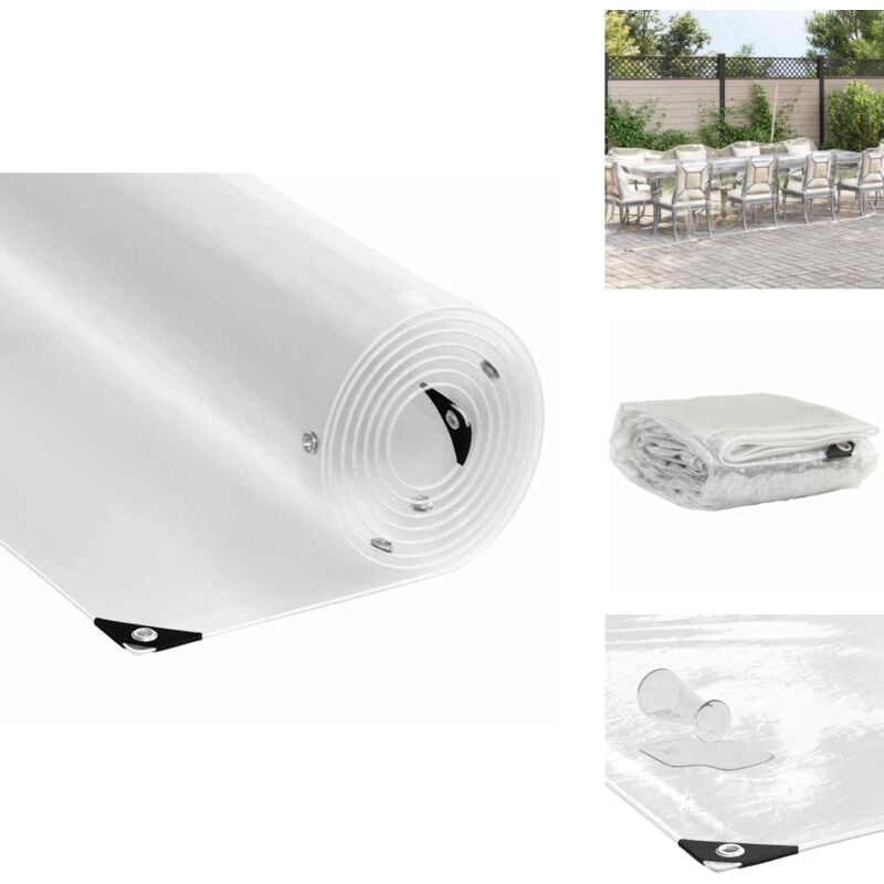 Vidaxl - Bâche transparente avec œillets 3x6 m pvc - Bâche Transparente - Bâches Transparentes - Bâche Claire - Bâche Transparente Robuste