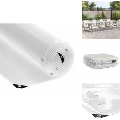 Bâche transparente avec œillets 3x8 m PVC - Bâche Transparente - Bâches Transparentes - Bâche Claire - Bâche Transparente Robuste