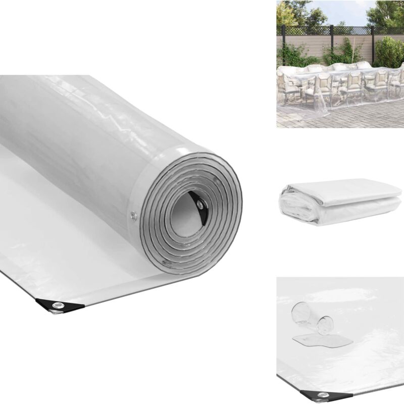 Vidaxl - Bâche transparente avec œillets 4x12 m polyéthylène - Bâche Transparente - Bâches Transparentes - Bâche Claire - Bâche Transparente Robuste