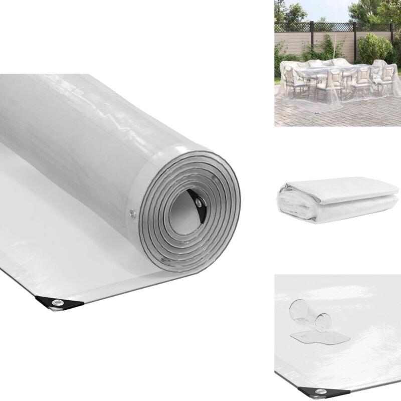 Vidaxl - Bâche transparente avec œillets 4x4 m polyéthylène - Bâche Transparente - Bâches Transparentes - Bâche Claire - Bâche Transparente Robuste