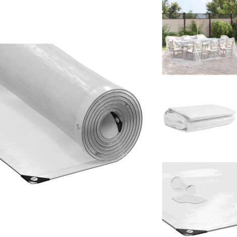 Bâche transparente avec œillets 4x4 m polyéthylène - Bâche Transparente - Bâches Transparentes - Bâche Claire - Bâche Transparente Robuste