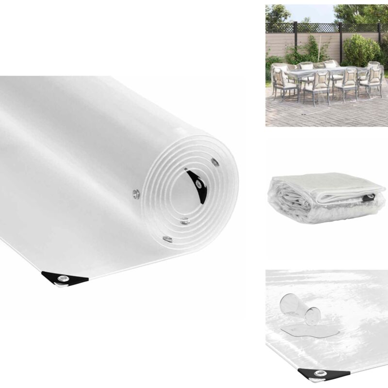 Vidaxl - Bâche transparente avec œillets 4x6 m pvc - Bâche Transparente - Bâches Transparentes - Bâche Claire - Bâche Transparente Robuste