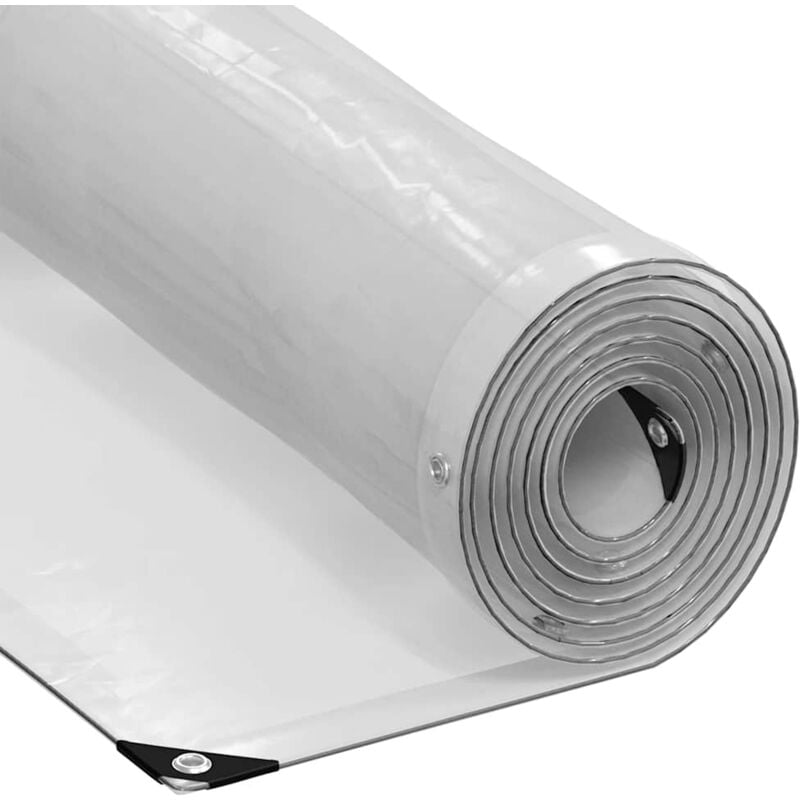 Vidaxl - Bâche transparente avec œillets 6x6 m polyéthylène