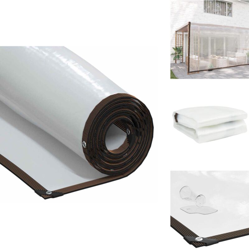 Vidaxl - Bâche transparente avec œillets 5x10 m polyéthylène - Bâche Transparente - Bâches Transparentes - Bâche Claire - Bâche Transparente Robuste