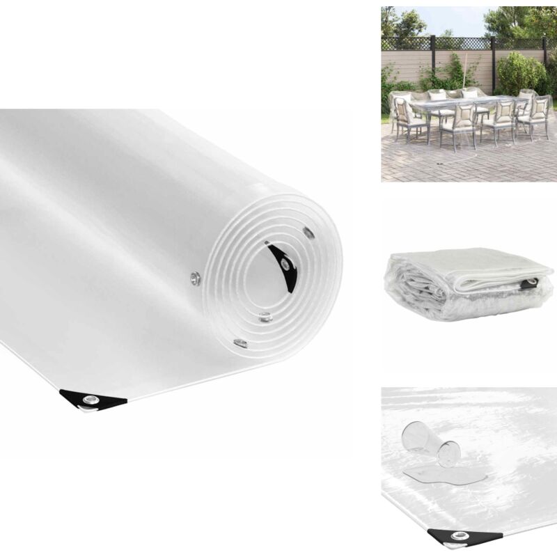 Vidaxl - Bâche transparente avec œillets 5x6 m pvc - Bâche Transparente - Bâches Transparentes - Bâche Claire - Bâche Transparente Robuste