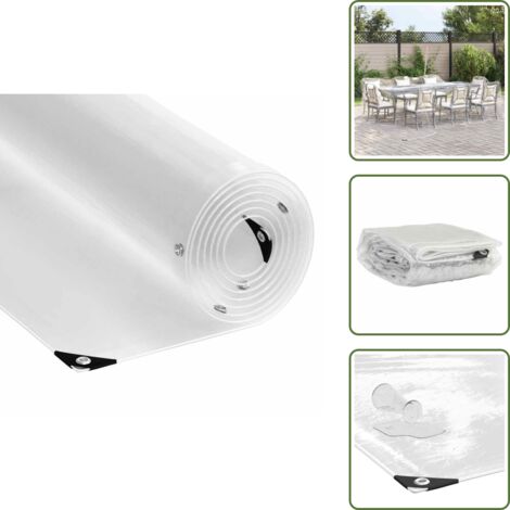 Bâche transparente avec œillets 5x6 m PVC - Bâche Transparente - Bâches Transparentes - Bâche Claire - Bâche Transparente Robuste
