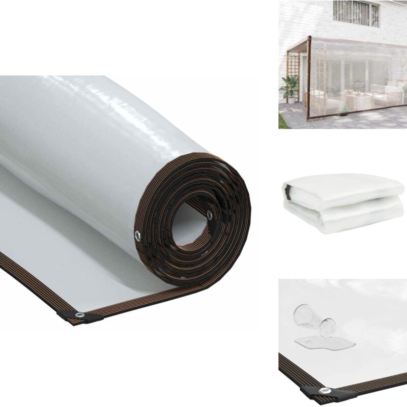 Vidaxl - Bâche transparente avec œillets 6x12 m polyéthylène - Bâche Transparente - Bâches Transparentes - Bâche Claire - Bâche Transparente Robuste