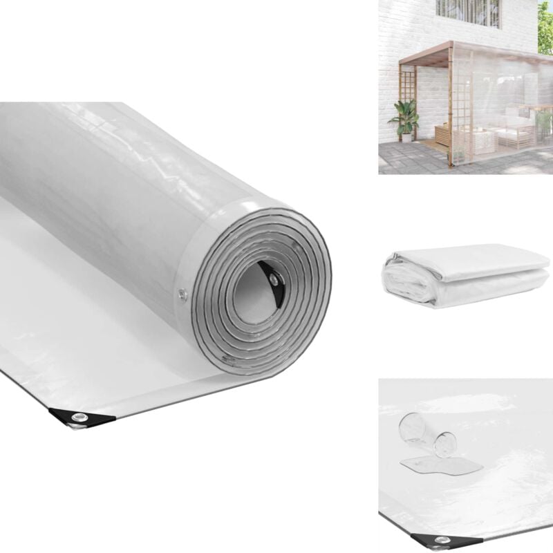 Vidaxl - Bâche transparente avec œillets 8x8 m polyéthylène - Bâche Transparente - Bâches Transparentes - Bâche Claire - Bâche Transparente Robuste