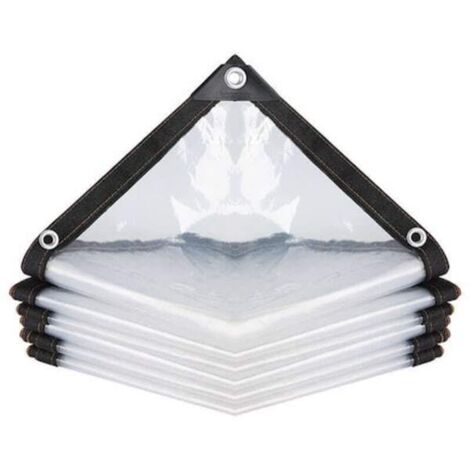 Bâche transparente en PVC haute résistance, matériau robuste et imperméable pour terrasse, balcon, toit et fenêtre, protection