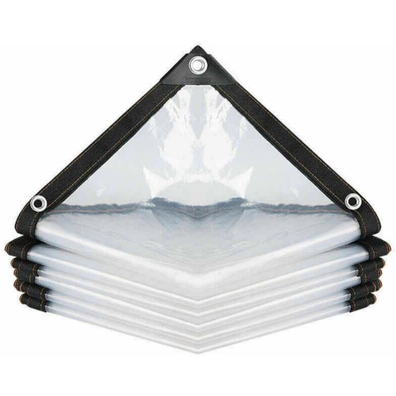 Bâche Transparente imperméable avec œillets 1.5 x 1.5 m Film antigel pour Plantes Fleurs succulentes Film d'isolation Contre Le Froid pour Jardin et